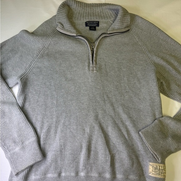 Ralph Lauren Light Gray Zip-Up Sweater men’s size large - Picture 1 of 6